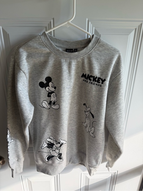 Disney Tops - Disney Grey Crewneck Sweatshirt with Mickey & Friends Graphics